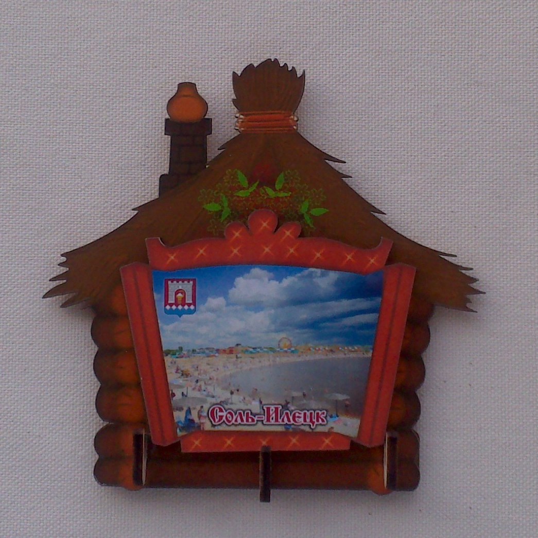 Ключница деревянная цветная домик Соль-Илецк