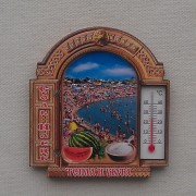 Магнит деревянный окно с термометром Соль-Илецк
